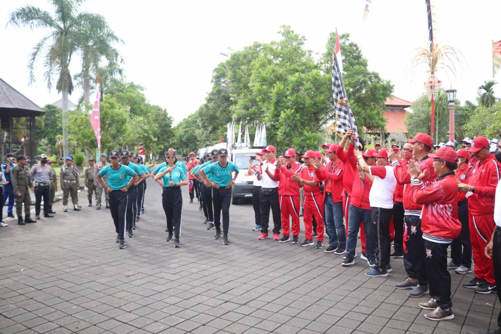 Serah Terima Api Obor Porprov Bali ke-XV di Badung